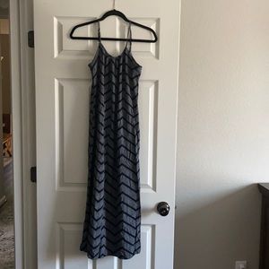 Chevron striped midi dress